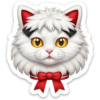 cheerleader cat with pom pom sticker