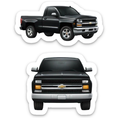 black chevrolet truck sticker