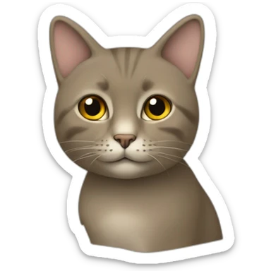 Un chat sur une taupe sticker