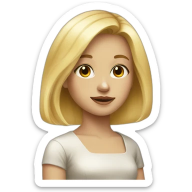 painting blonde girl sticker