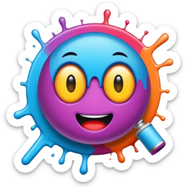 Spray paint graffiti sticker