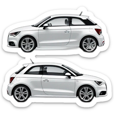 White Audi a1 s line 2011 sticker