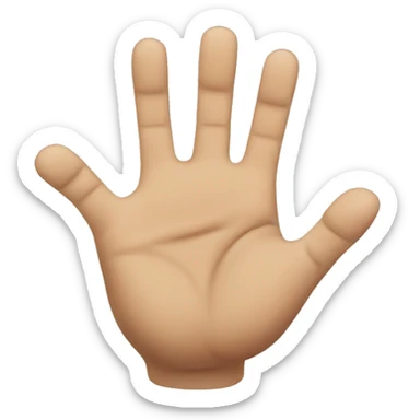 a hand with 3 fingers up sticker