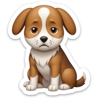 Un perro con frío  sticker