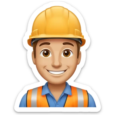 Construction owner happy sticker