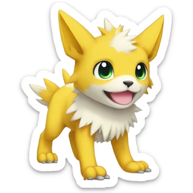 cute kawaii cool edgy Digimon-Fakemon-animal full body sticker
