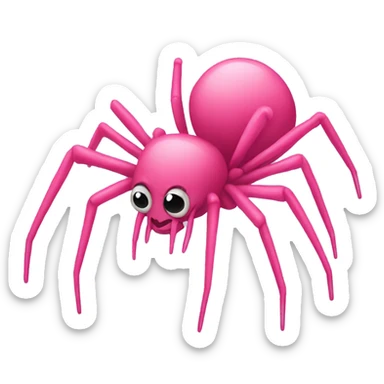 Pink hot spider called Mommy Long Legs sticker
