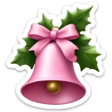 Light pink Christmas bells sticker