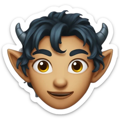 tiefling face sticker