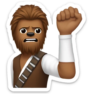 Chewbacca cupping hand sticker