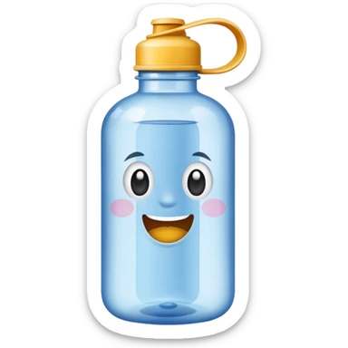 old camping water bottle sticker