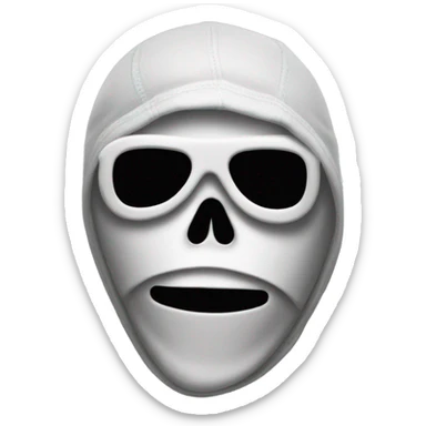 Skull with balaclava sticker