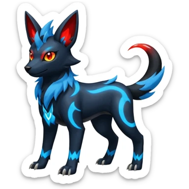 Luxray-Zeraora-Manectric-Umbreon-Houndoom-Pokémon-Fakémon-hybrid-creature sticker