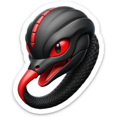 Original cobra black attack mod  and red colour  emoji sticker