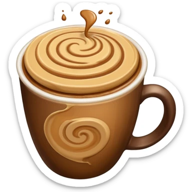 peanut butter as coffee sticker