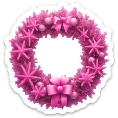 Pink Christmas reef sticker