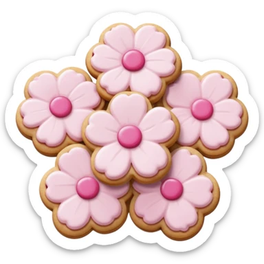 A Cherry blossom shaped cookie sticker