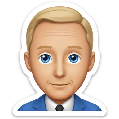 Bing Crosby with blue eyes sticker