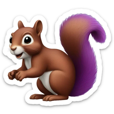 the purple squirrel sticker
