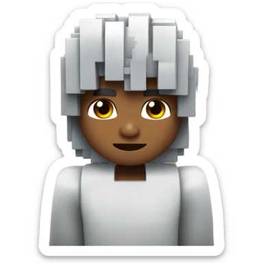niño que juega al minecraft es morocho y cabezon sticker