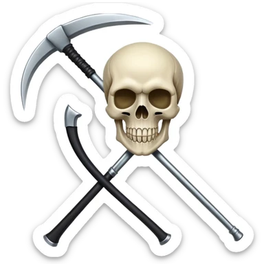 Skull and Scythe sticker