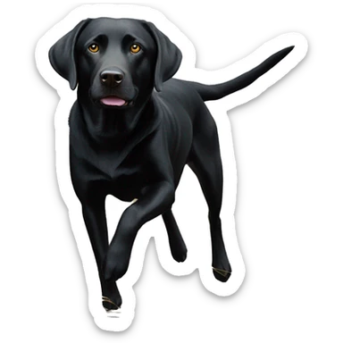 Black lab hunting sticker