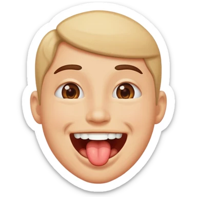 persona babeando sticker