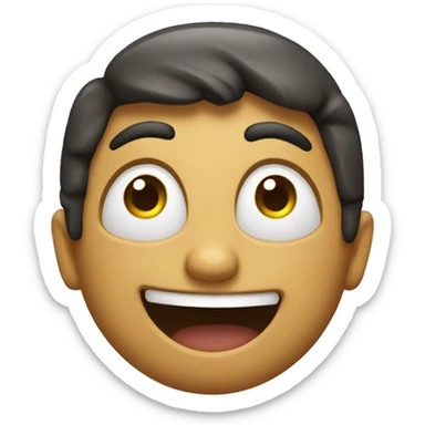 an emoji with a happy silly face sticker