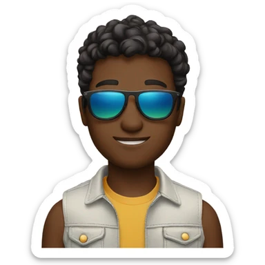 cool boy with sunglasses sticker