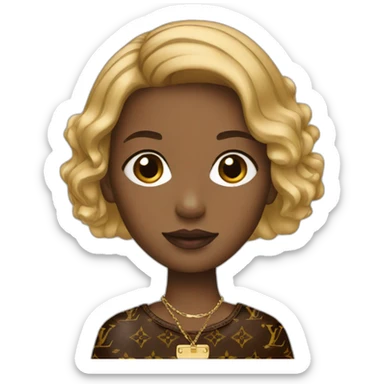 girl with louis vuitton clothing sticker