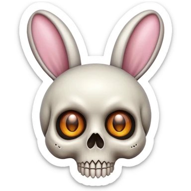 tête de mort + oreille de lapin + yeux GG sticker