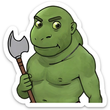Bald caveman sticker