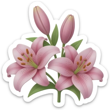 pink lillies sticker