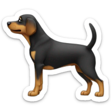 dog sniffing dog butt sticker