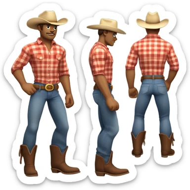 chad cowboy sticker