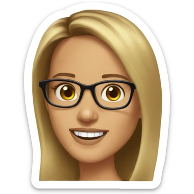 Caucasian Jessica alba with glasses  sticker