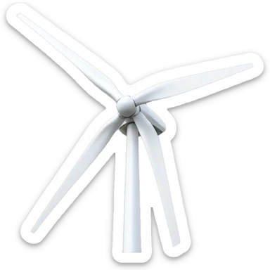 photorealistic wind turbine with perfectly straight propellers sticker