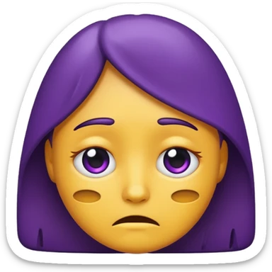 grief emoji thats dark purple
 sticker