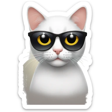 Cat with sunglasses sticker