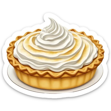 pie with whipped crean sticker