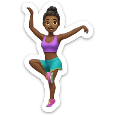Une danseuse de Zumba classique  sticker