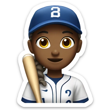 Softball player sticker