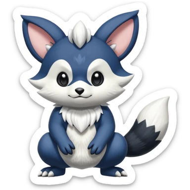 Teddiursa-Meowstic-Minccino-Obstagoon-fusion  sticker