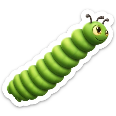 Flying caterpillar sticker