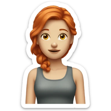 Redhead girl  sticker