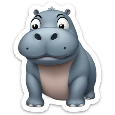 hippo sticker