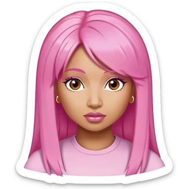 Nicki Minaj with pink hair sticker