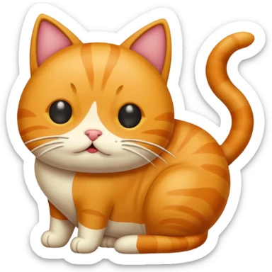 cat pooping icon sticker