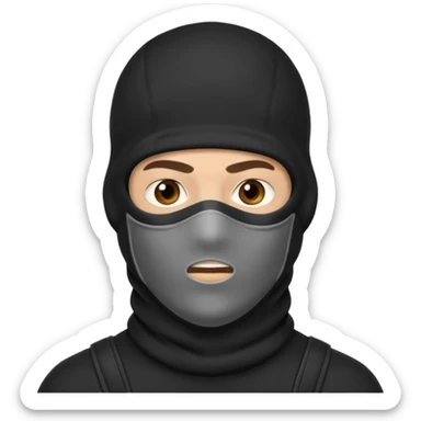 man in balaclava sticker
