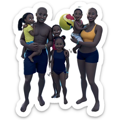 poolside fun with friends sticker